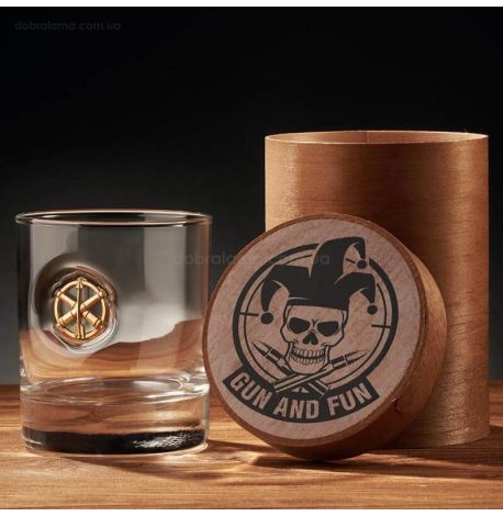 Стакан для виски с эмблемой ПВО и Зенитно-ракетный войск Украины
