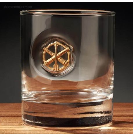 Стакан для виски с эмблемой ПВО и Зенитно-ракетный войск Украины