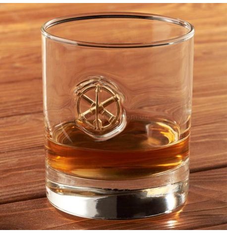 Стакан для виски с эмблемой ПВО и Зенитно-ракетный войск Украины