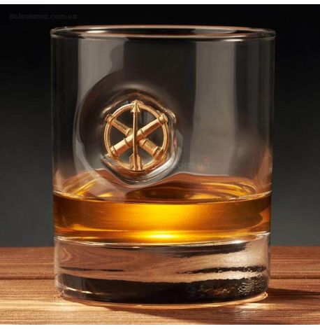 Стакан для виски с эмблемой ПВО и Зенитно-ракетный войск Украины