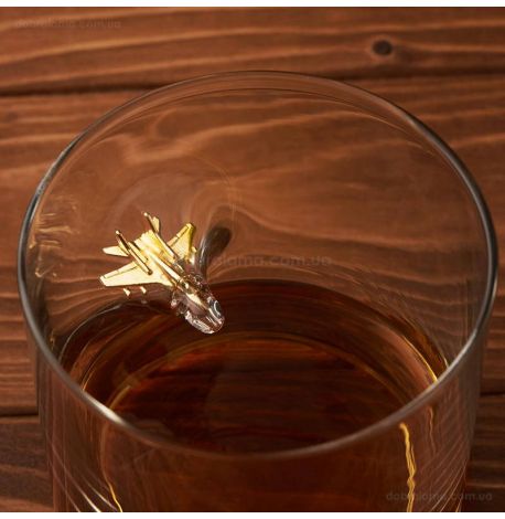 Стакан для виски с самолетом «Миг-29»