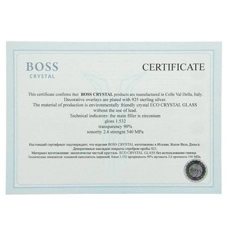 Набор 2-х стаканов для виски Boss Crystal «Нацполиция Украины» (золото, серебро) 