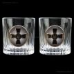 Набір 2-х склянок для віскі Boss Crystal «ЗСУ» (срібло, золото) 