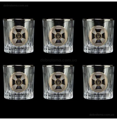 Набір 6-ти склянок для віскі Boss Crystal «СБУ» (золото, срібло, платина) 