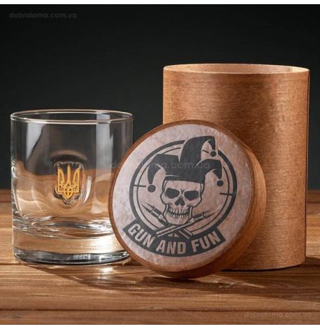 Стакан для виски с гербом Украины