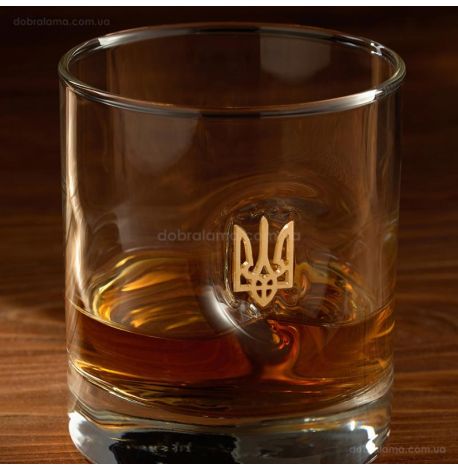 Стакан для виски с гербом Украины
