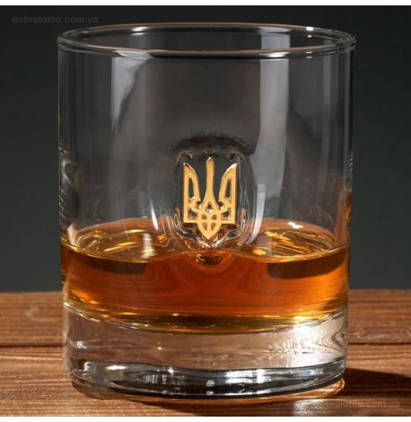 Стакан для виски с гербом Украины