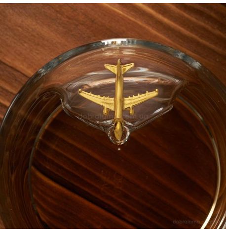 Стакан для виски с самолетом Airbus A320