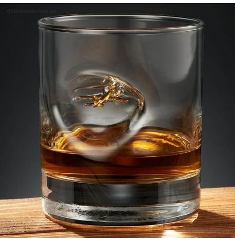 Стакан для виски с самолетом Airbus A320