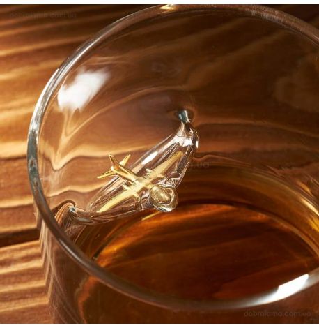 Стакан для віскі з літаком «Ан-26»