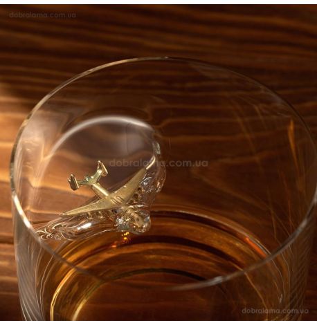 Стакан для виски с самолетом «Мрия»