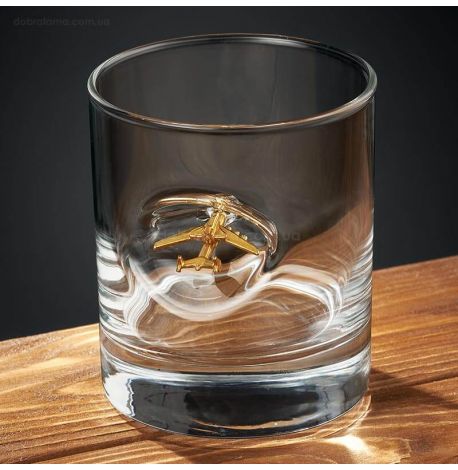 Стакан для виски с самолетом «Мрия с Бураном»