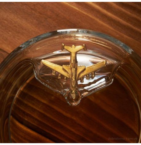 Стакан для виски с самолетом «Мрия с Бураном»