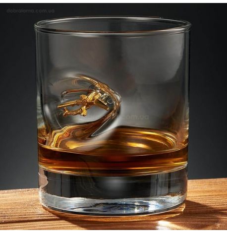 Стакан для виски с самолетом «Мрия с Бураном»