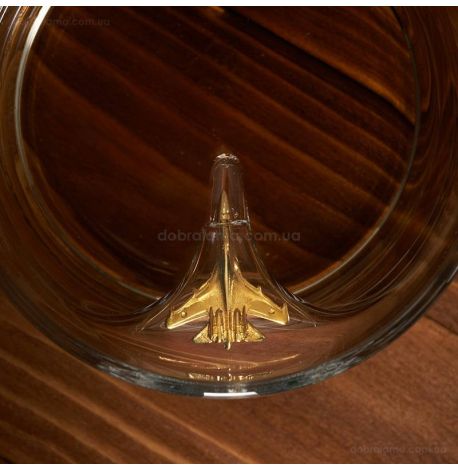 Стакан для виски с самолетом «Су-27»