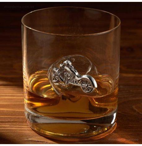 Стакан для виски с мотоциклом