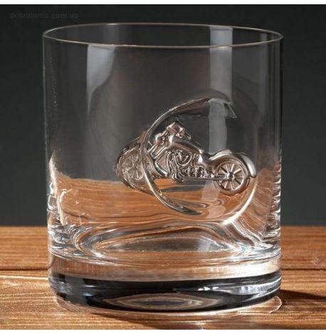 Стакан для виски с мотоциклом