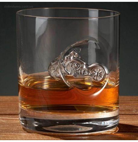 Стакан для виски с мотоциклом