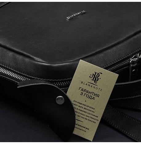 Міський шкіряний рюкзак на блискавці Cooper (чорний)