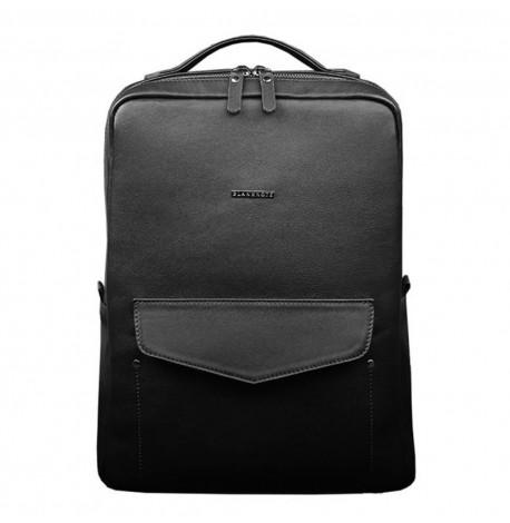 Міський шкіряний рюкзак на блискавці Cooper (чорний)