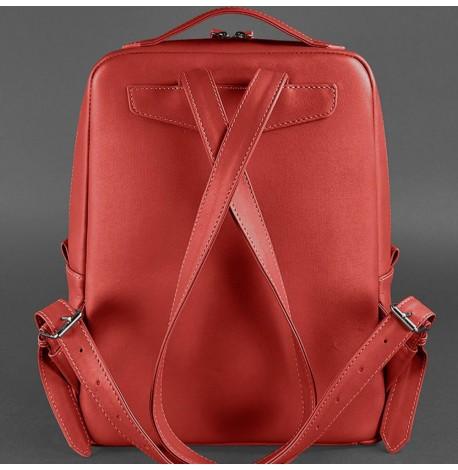Жіночий шкіряний рюкзак на блискавці Cooper (червоний)