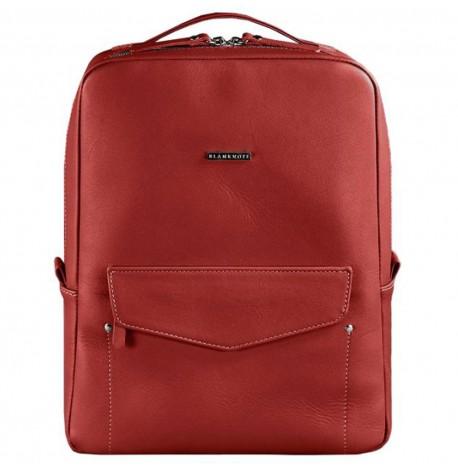 Жіночий шкіряний рюкзак на блискавці Cooper (червоний)
