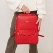 Жіночий шкіряний рюкзак на блискавці Cooper (червоний)