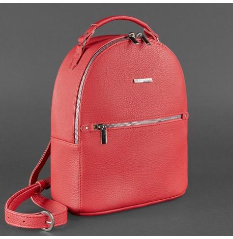 Женский кожаный мини-рюкзак Kylie (красный)