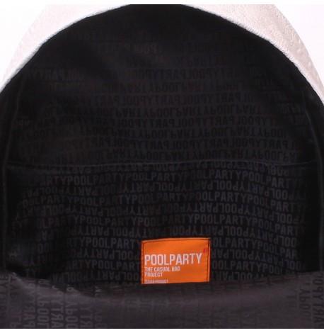 Жіночий рюкзак Poolparty Croco (білий) штучна шкіра