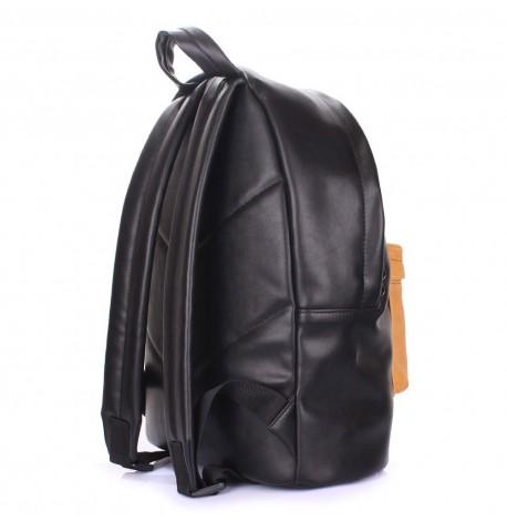 Женский рюкзак Poolparty (черный) искусственная кожа