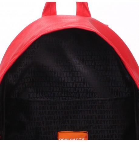 Рюкзак Poolparty (красный) искусственная кожа