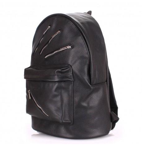 Жіночий шкіряний рюкзак Poolparty Rockstar (чорний)