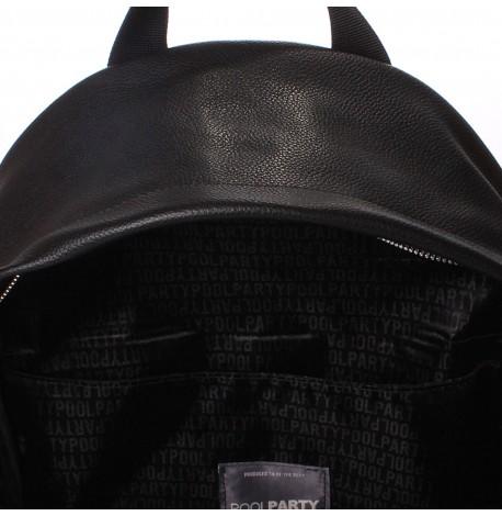 Жіночий шкіряний рюкзак Poolparty Rockstar (чорний)
