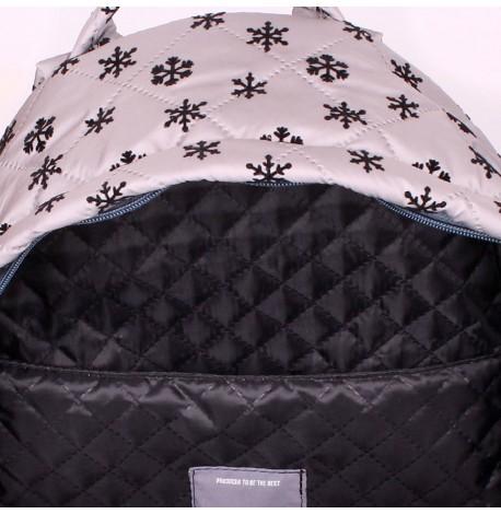 Жіночий стьобаний рюкзак з качками Snowflakes (сірий)