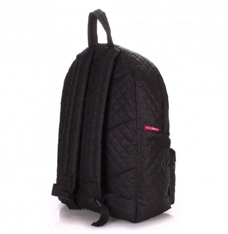 Жіночий стьобаний болоньєвий рюкзак The One (чорний)