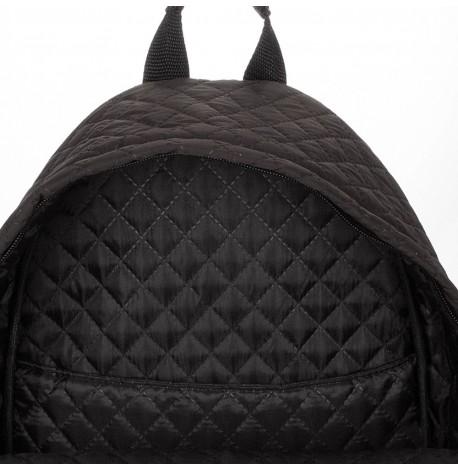 Жіночий стьобаний болоньєвий рюкзак The One (чорний)