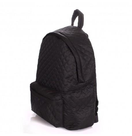 Жіночий стьобаний болоньєвий рюкзак The One (чорний)