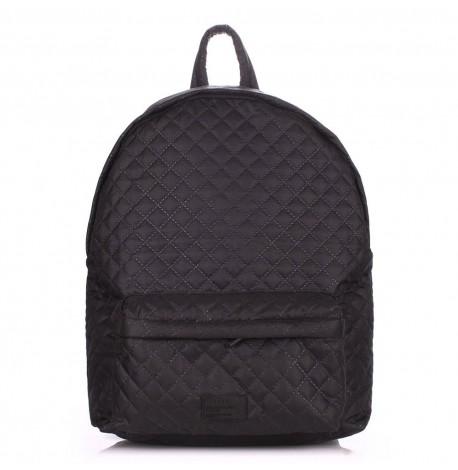 Жіночий стьобаний болоньєвий рюкзак The One (чорний)