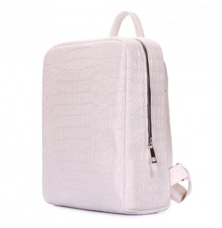 Женский рюкзак Poolparty Cult Croco (белый)