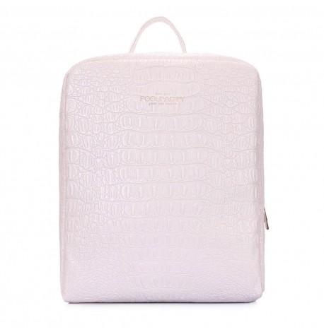 Женский рюкзак Poolparty Cult Croco (белый)