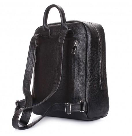 Жіночий шкіряний рюкзак Poolparty Cult (чорний)