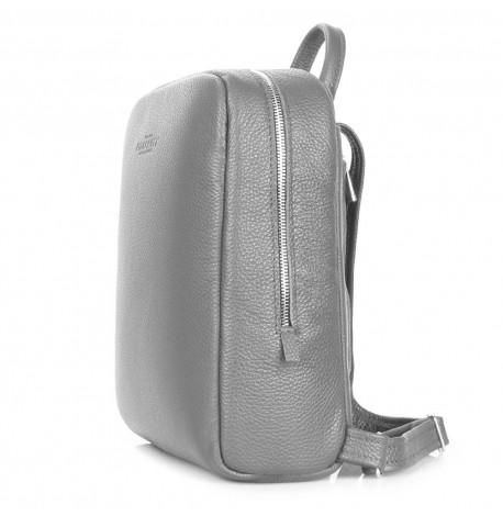 Жіночий шкіряний рюкзак Poolparty Cult (сірий)