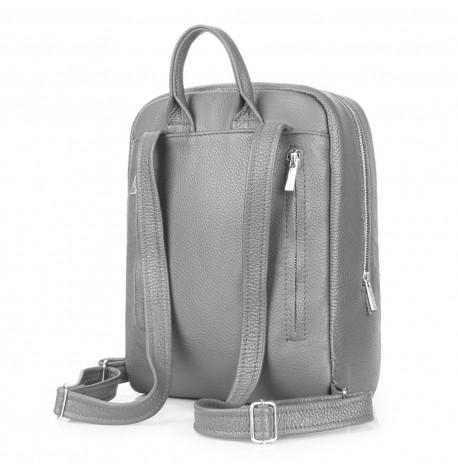 Жіночий шкіряний рюкзак Poolparty Cult (сірий)