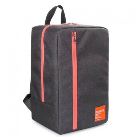 Рюкзак для ручної поклажі PoolParty Lowcost (графіт) - Ryanair / Wizz Air / МАУ
