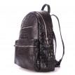 Жіночий шкіряний рюкзак Poolparty Mini Croco Black (чорний)