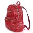 Жіночий шкіряний рюкзак Poolparty Mini Croco Red (червоний)