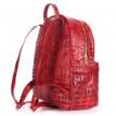 Жіночий шкіряний рюкзак Poolparty Mini Croco Red (червоний)