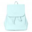 Жіночий шкіряний рюкзак на зав'язках Poolparty Paris (блакитний)