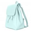 Жіночий шкіряний рюкзак на зав'язках Poolparty Paris (блакитний)
