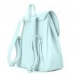 Жіночий шкіряний рюкзак на зав'язках Poolparty Paris (блакитний)